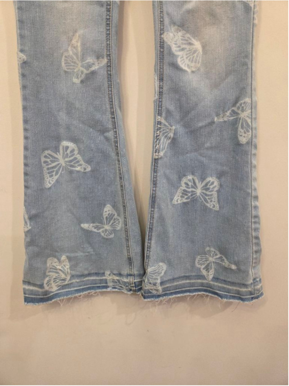 No Boundaries Light Blue Butterfly Flare Jeans Size 5 - Picture 5 of 8